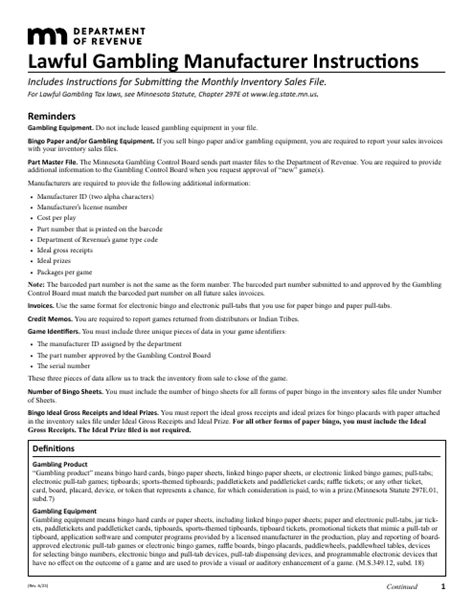 minnesota lawful gambling forms.